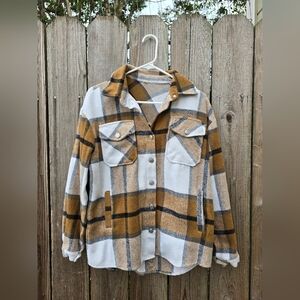 SHEIN Plaid Shacket
